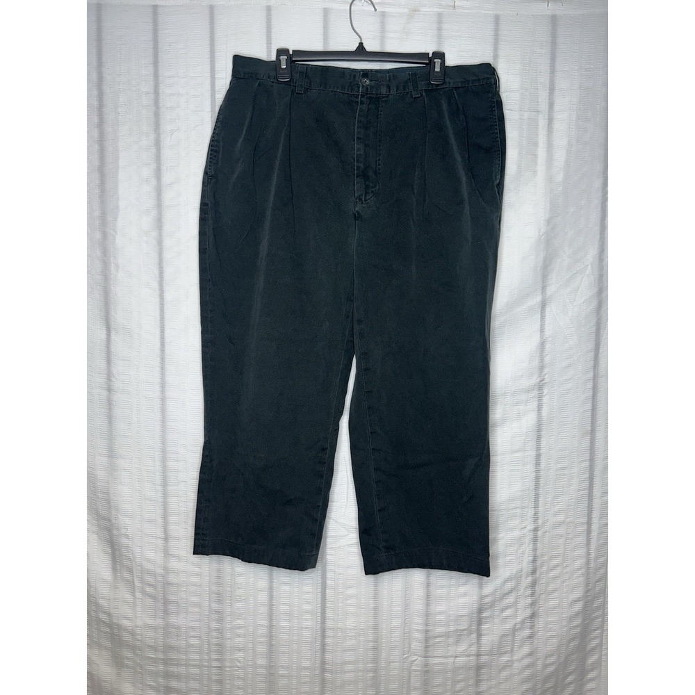 Polo Ralph Lauren Andrew Black Pants Chinos Men 38x23 Double Pleated High Waist